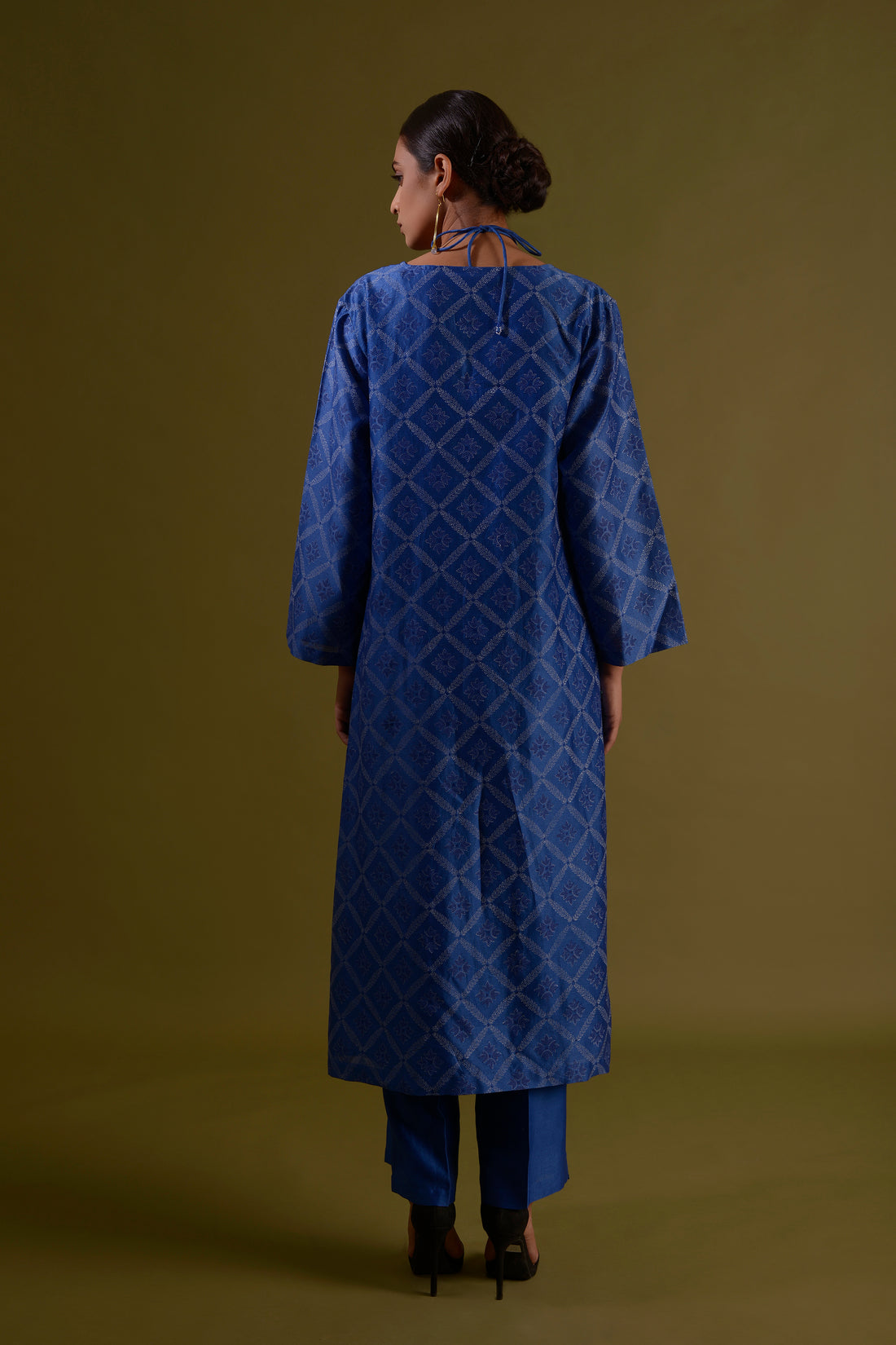 UDU Blue Co-ord With Printed Jacket