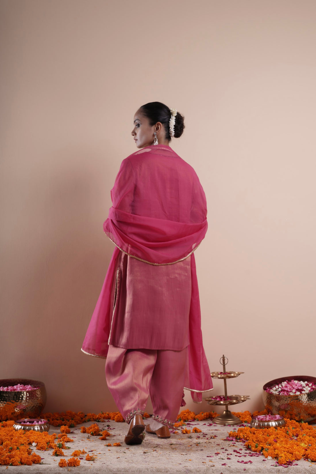 Pink Zeenat Zardozi Kurta Set